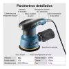 Lijadora eléctrica de placa lijadora, para procesamiento de madera, muebles y pulido de automóviles, 300 W, 6 velocidades, 5 pulgadas, 125 mm - Image 6